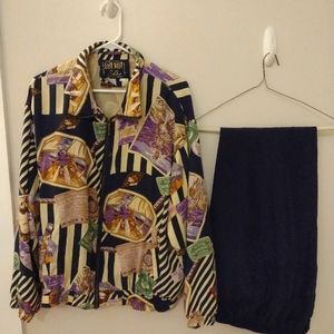 Vintage Jacket and pants SILK